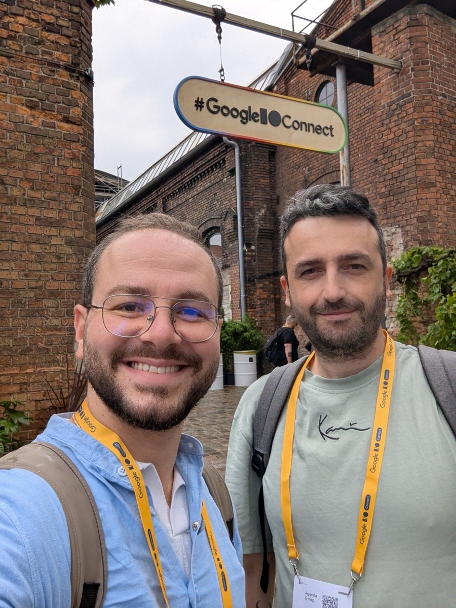 Rubin and Eraldo at Google I/O Connect